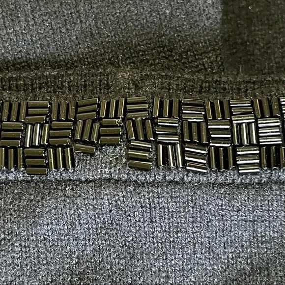 Escada for Neiman Marcus Knittedtop and cardigan with Bugle beads
